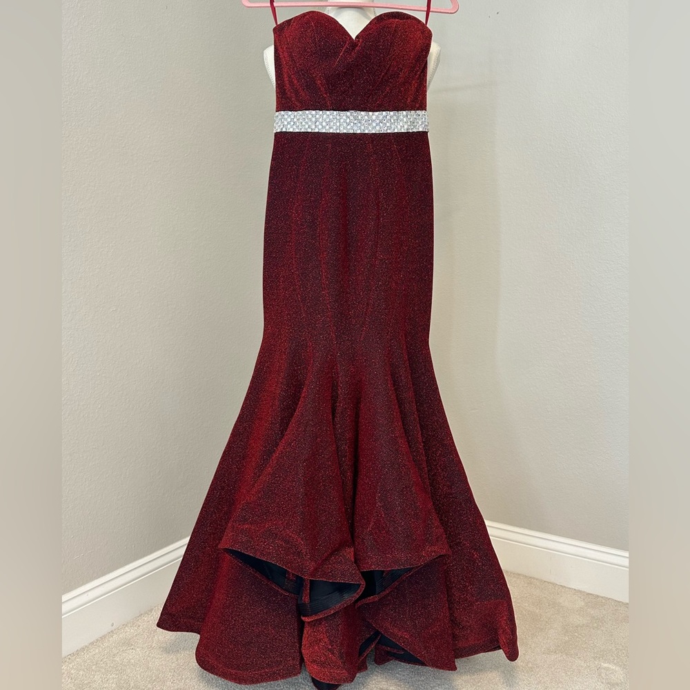 JOVANI Burgundy Dress